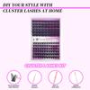 Diy Eyelash Glue Set, Natural Thick 280 Clusters Segmented False Eyelashes