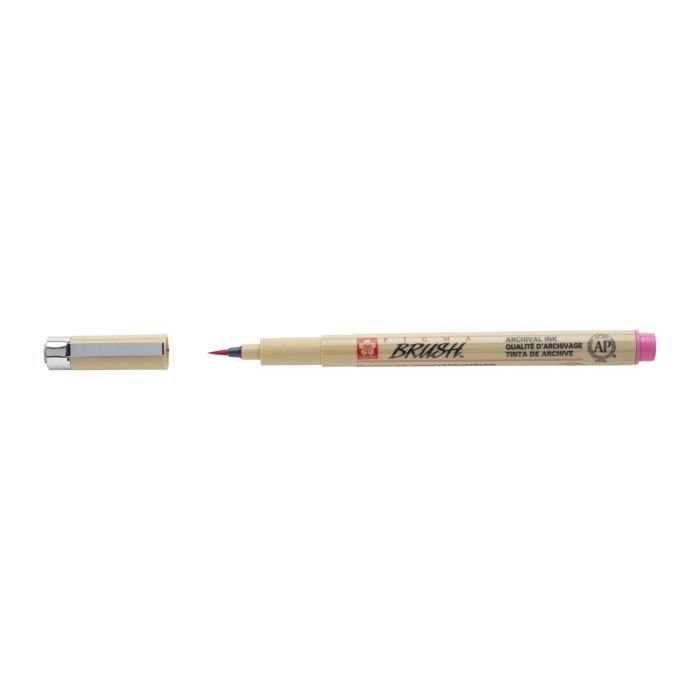 Feutre pinceau - SAKURA - PIGMA BRUSH - Rose - Encre imperméable - 1 unité
