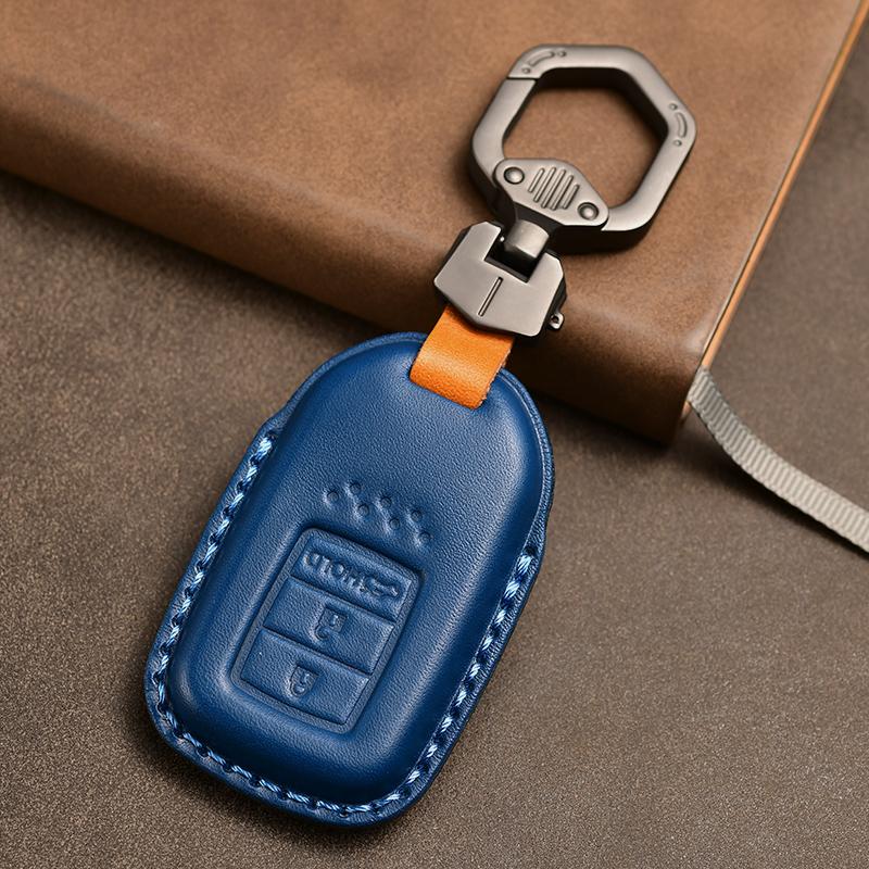 Leather Car Key Case Cover Shell for Honda Civic Accord Fit Hrv Crv Jazz City Protector
