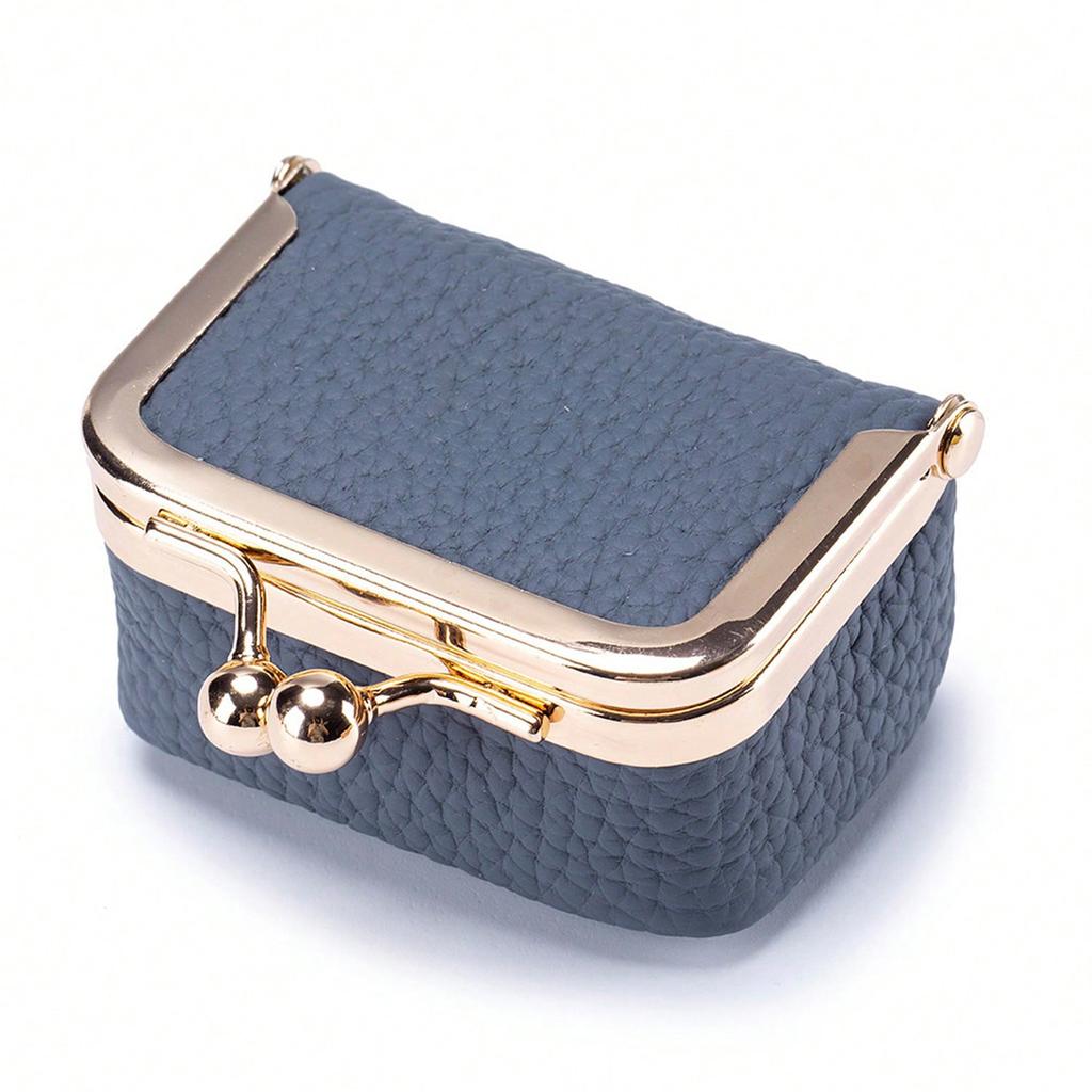 Mini jewelry boxportable solid color coin purse storage boxwith kiss lock travel essential ring box suitable for rings/necklaces