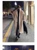 Men's British Style Mid-Length Wool Trench Coat - Autumn High-End Knee-Length Overcoat