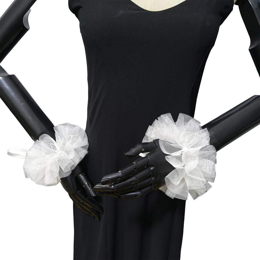 Alžbětinský síťovaný límec s odnímatelným volánkem a manžetami pro středověký kostým a historické rekonstrukce