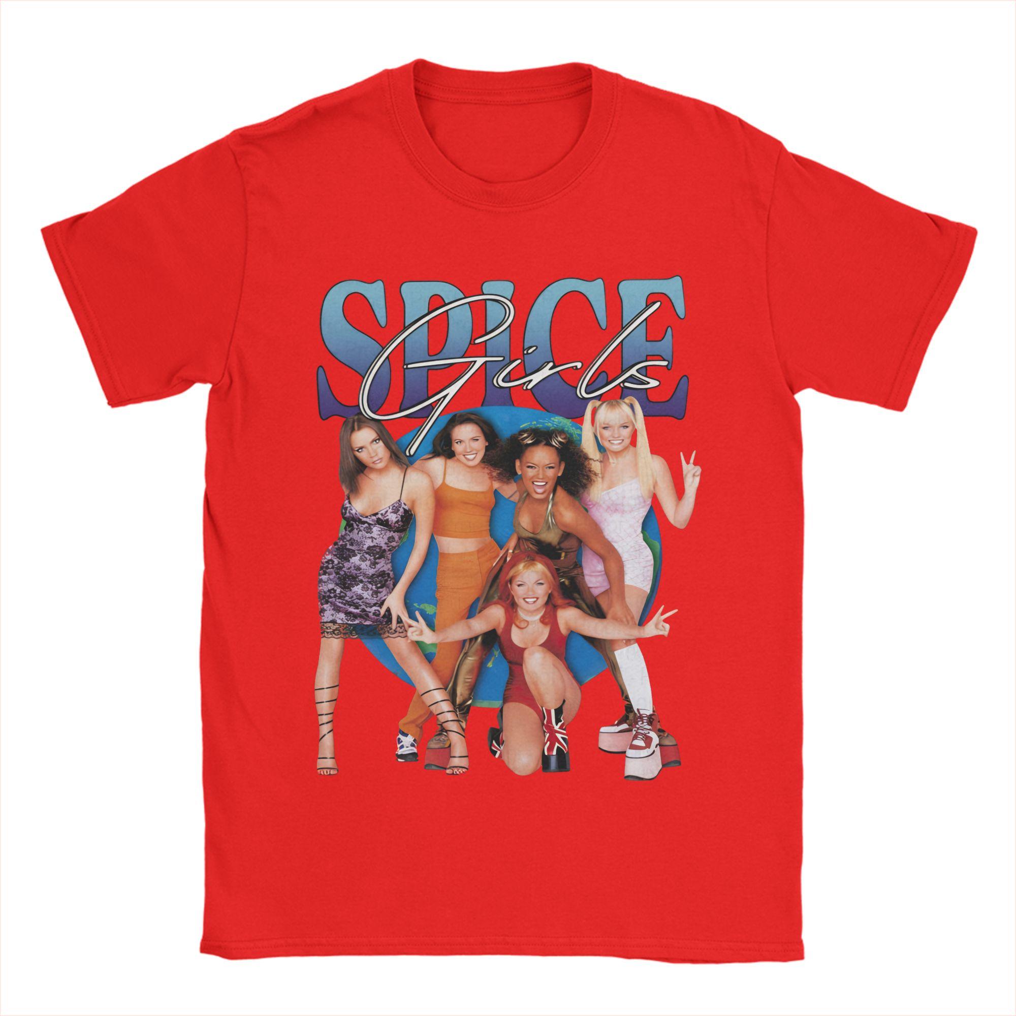 

SPICE GIRLS WORLD TOUR T Shirt Beach Y2K Basic T Shirts Cotton Leisure Tshirt For Men Pattern Tops S