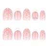 Le Fan Meijia 3D French Wearable Short Almond Flower False Nails