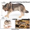 Cross-border Wild Animal Model: Prairie, Brown, Snow, Predator Wolves & Cub Educational Display Toy