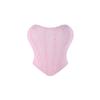 Top Corsetto Senza Spalline in Rete Nera con Strass, Vita Arricciata, Bustier Steccato per Donna