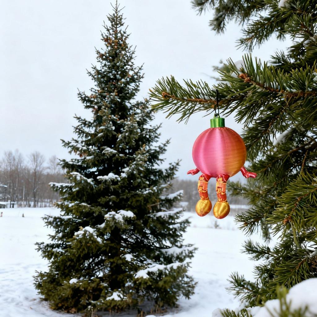 Christmas Decoration Small Ball Human Joint Movable Pendant Can Be Hung As A Whole Pendant, Holiday Celebration Gift