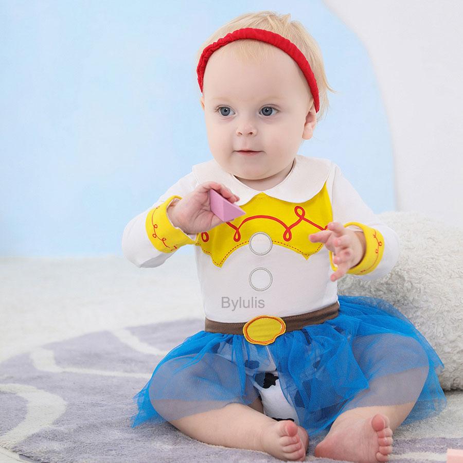 Baby Romper Tutu Dress with Headband Infant Baby Girl Princess Clothes Cute Design Kids Dress Halloween Party Costumes Outfit