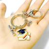 2026 Alloy Drip Oil Graduation Cap Keychain Pendant - Student Souvenir