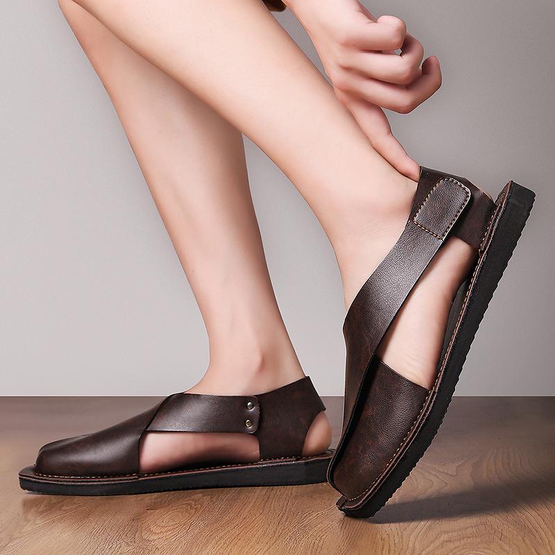Large Size Business Casual Genuine Leather Men Sandals Summer Men Beach Sandals Outdoor Sandals For Men