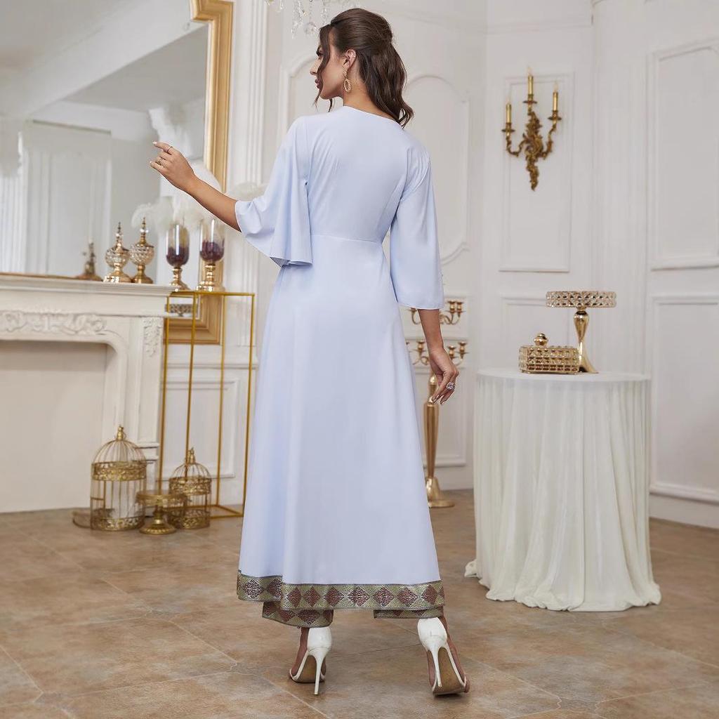 Elegantes 2025 Abaya- & Cardigan-Set für Frauen aus dem Nahen Osten