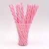 Thickened Two-Color Threaded Plastic Straws, 100-Pack
