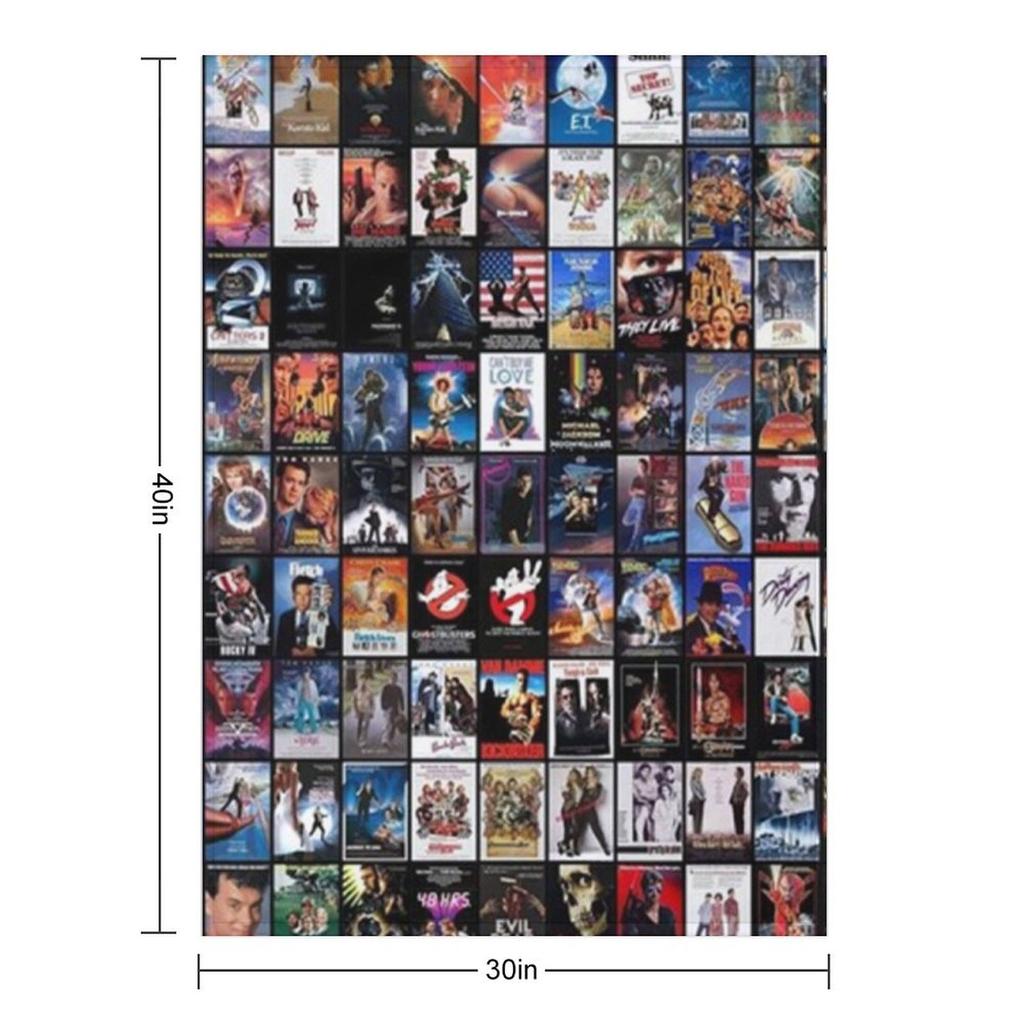 80's movies collage Throw Blanket Camping Luxury Thicken Beach Loose Blankets