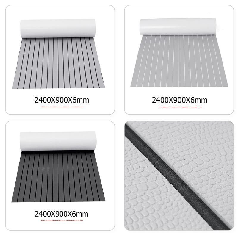 Self-Adhesive 2400x900x6mm Foam Teak Decking EVA Foam Marine Flooring Faux Teak Boat Yacht Accessories