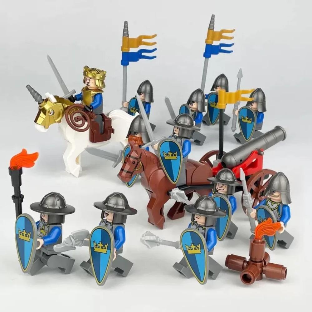 12 pezzi Cavalieri romani antichi medievali, blocchi da costruzione, figure, giocattoli, mini figure, bambole umanoidi, giocattoli, regali di compleanno.