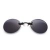 Rimless Retro Round Ultralight Clip-on Sunglasses - Matrix Morpheus Style