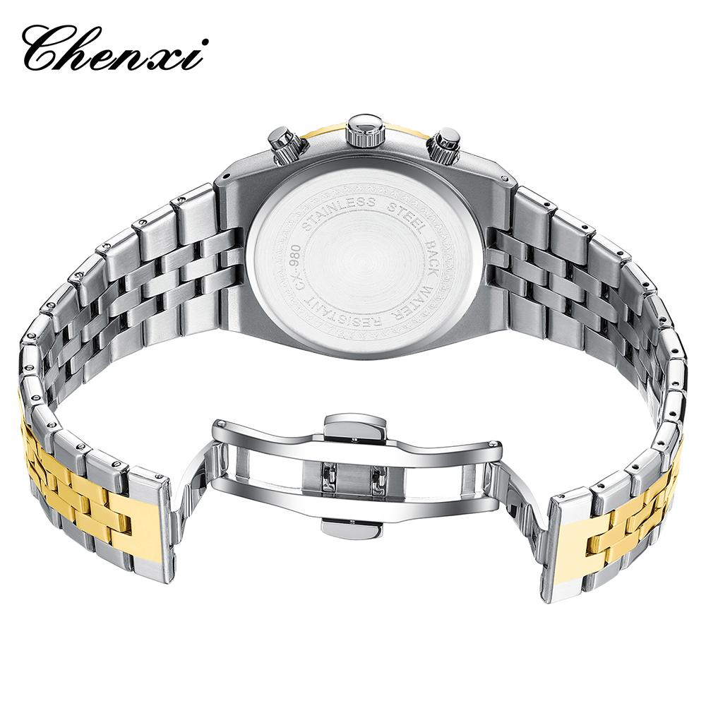 CHENXI Luxury Watch Man Multi-functional Chronograph Quartz Watches Fashion Casual Calendar Men's Wristwatches Moon Phase