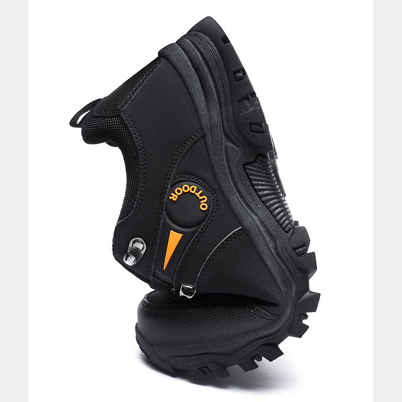 Hiking Shoes for Men Waterproof Outdoor Low-top Hiking Boots Leather Men's Trekking Shoes Walking Male Sneakers New Black 47