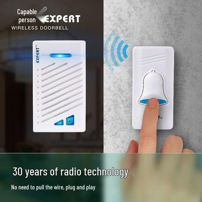 Smart Home Wireless Remote Doorbell Switch for Elderly - 86 Type with Digital Ringtone