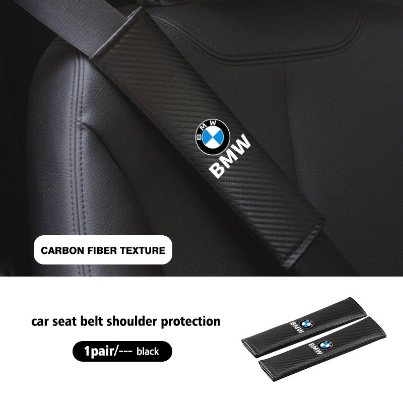1/2Pcs Leather Car Seat Belt Shoulder Protector Seat Belt Cover For BMW E46 E90 E60 F10 E39 F30 E36 E87 E90 E30 E53 F31 E92 msdf34