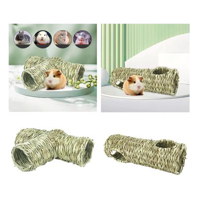Haustier Gras Tunnel Spielhaus Hütte Kaninchen Tunnel für Frettchen Mäuse Hamster Ratte