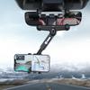 Rear View Glass Phone Holder,Rotatable and Retractable, Universals Mount, Cellphone Car Mount for 4''-7'' Device