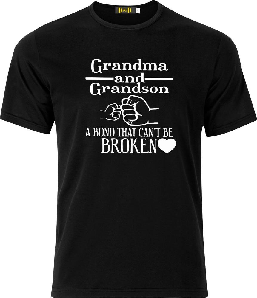

Grandma and Grandson a bond that cant be broken xmas present gift cotton t shirt S