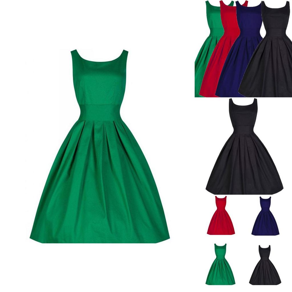 Elegant Vintage Women 1950s Sleeveless Cocktail Dress For Timeless Evening Parties