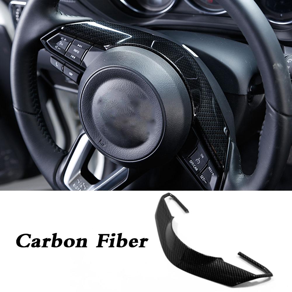 For Mazda CX-8 CX8 2016 2017 2018    Car Sticker Ornament Inner Steering Wheel Interior Kit Trim Frame Cover Parts