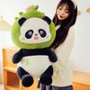 Cartoon Persimmon Panda Plush Toy Children's Comfort Pillow Bamboo Shoot Panda Zoo Souvenir Ornaments