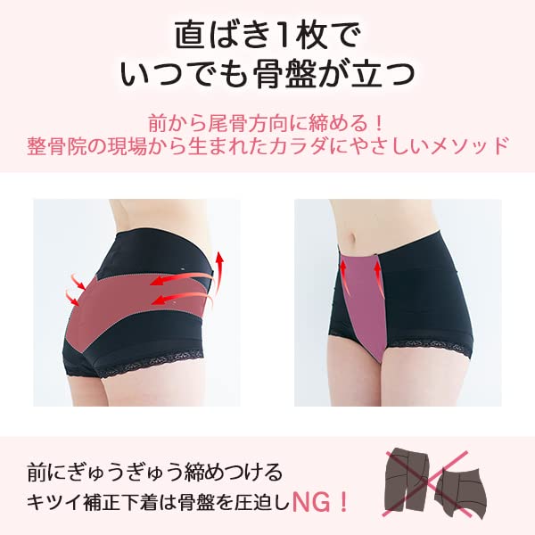 wear Bodywork Shorts LONG Pelvic Girdle Waist Pelvic Floor Muscles Patented Crotch Fabric Cotton BODY SPROUT [Just it] Non-Wired 100%