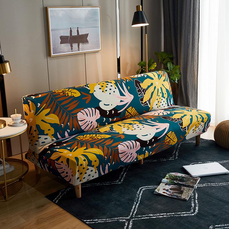 Elastic All-inclusive Sofa Bed Cover Folding Sofa Bed Milk Silk Sanding Elastic Sofa Cover