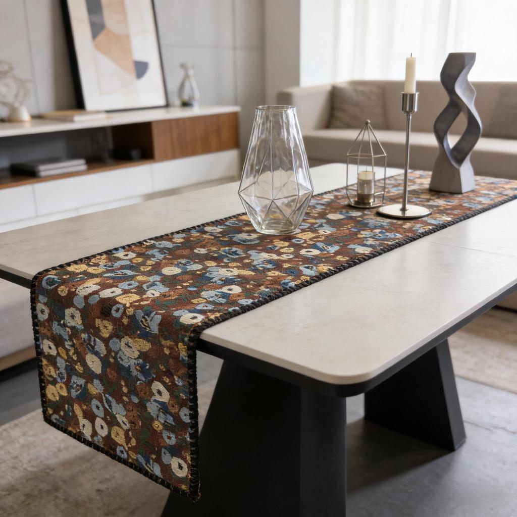 Runner da Tavola Resistente Multiuso in Cotone e Lino Decorazione Tavola Cena Festiva
