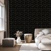 Black and Gold Tropical Pattern Wallpaper Black and Ochre 50x1000