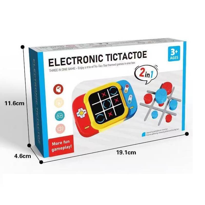 Super Tic Tac Toe Handheld Electronic Game For Family Entertainment And Brain Development