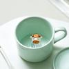 Hrnek na vodu s 3D efektem Nádherná keramická kreativní dekorace Animal Decor Milk Cup Home