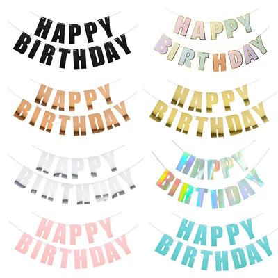 Faixa Criativa de Festa de Aniversário - Decoração com Letras para Crianças