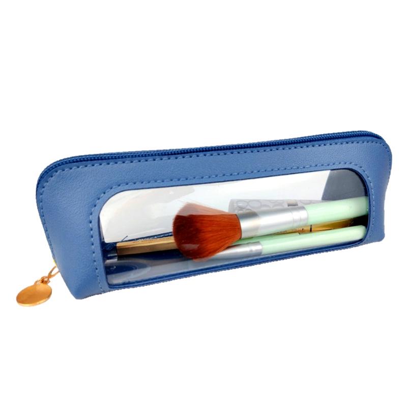 2024 Transparent Travel Makeup Brush Organizer - Large Capacity for Eyebrow Pencils & Eyeshadow Brushes