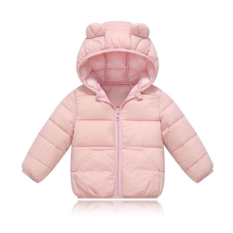 1-4 Years Kids Winter Warm Hooded Coat Zipper Jacket