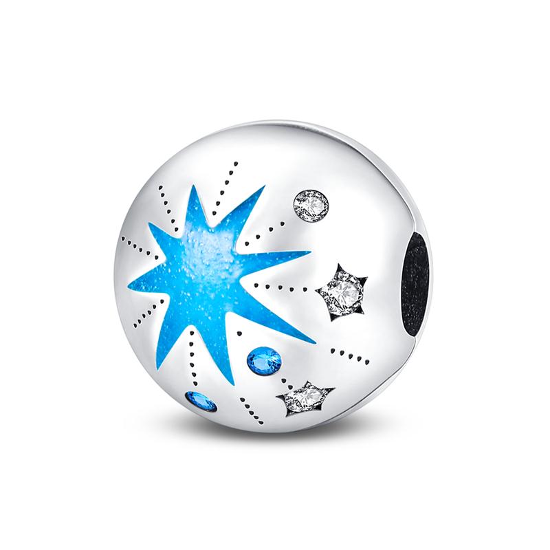 Charms Plata Stars And Moon Beads Clips And Spacers Copper Plated Fit Copperoriginal Bracelet For Jewelry Making Diy Charm