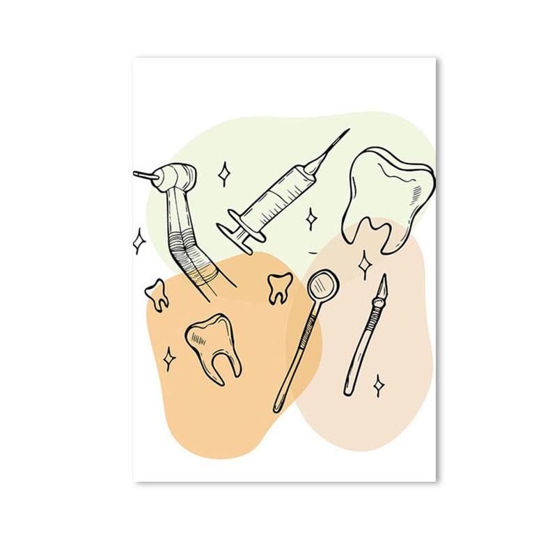 

Здоровье полости рта Зубы Стоматолог Хирургия Инструменты Настенное Искусство Холст Картины Плакаты И Принты Настенные Картины Для Кабинета Врача Клиника Декор 21x30cm No Framed