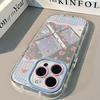 Plaid Floral Mirror Cream Case for iPhone 17 Pro Max/16/15/14