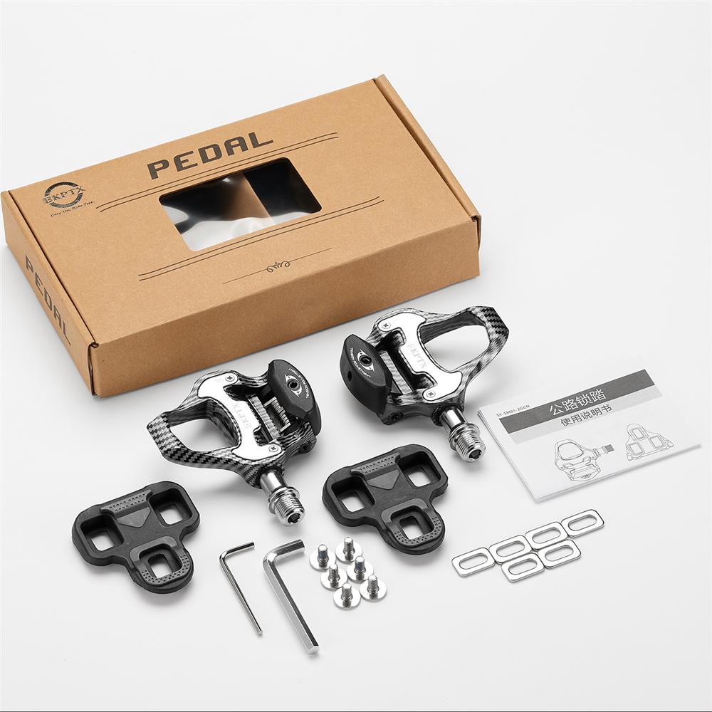 BKPTX R31 Road Bike Pedal Carbon Fiber Bearings Pedal For Look Keo Self-Locking Bicycle Pattern Ultra Light Professional Pedals R31 For LOOK