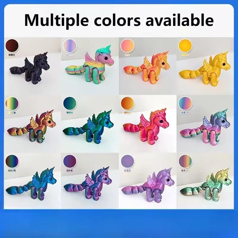Mini Mehrgelenk Bewegliches 3D Gedrucktes Pony Spielzeug Niedliche Relief Sensorische Figur Haus Büro Schreibtisch Ornament Kinder Geschenk