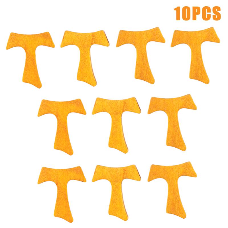 10Pcs Wooden Cross Christians Hanging Dangle Pendant Jewelry Natural Wood Diy Craft Necklace Accessories Gifts