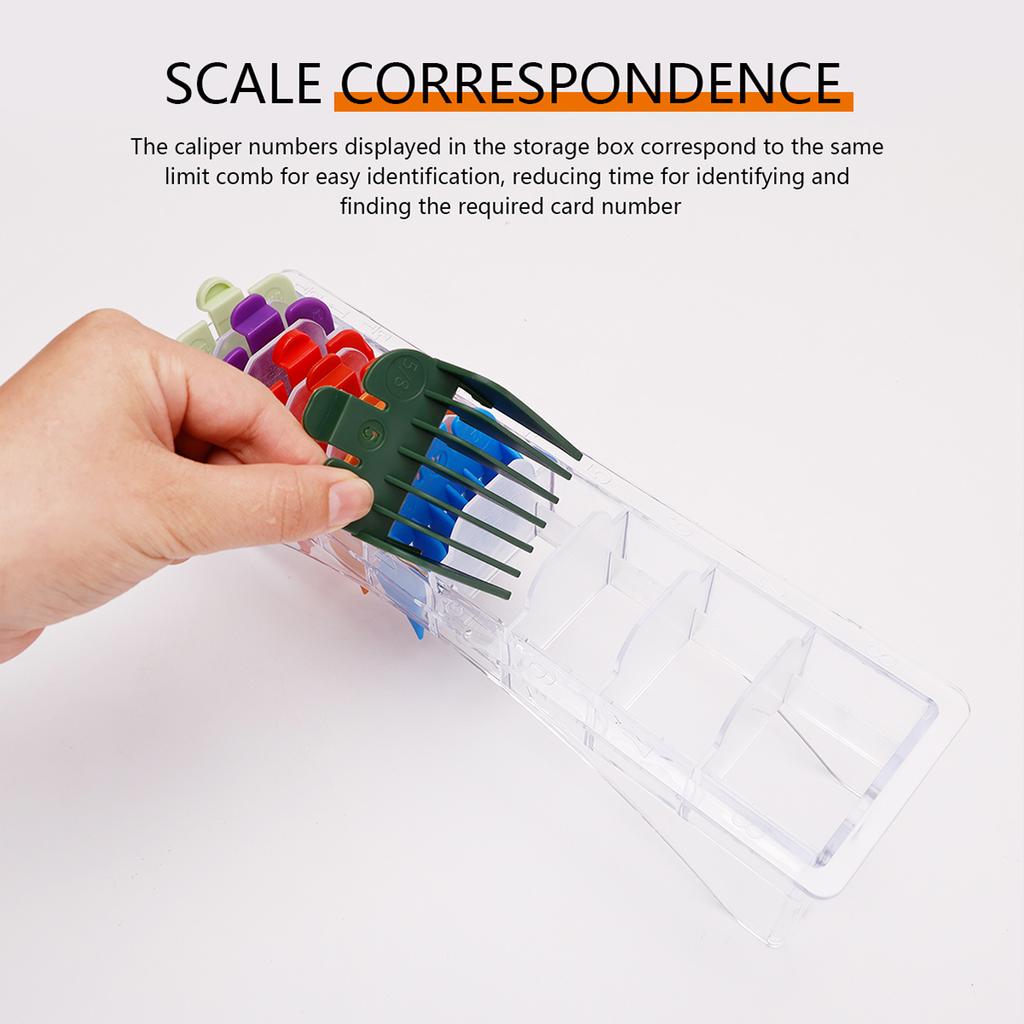 Hairdresser Electric Clipper Limit Organizer Comb Set For 10 Grid Guide Combs Storage Box Combs Barbershop Tools Accessories