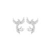 Exquisite Silver Phoenix Stud Earrings: Stylish, Luxurious, and Elegant Design