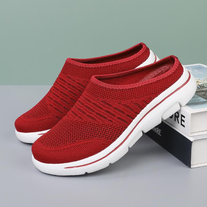 Spring and Autumn Flying Weaving Hollow Large Size Low Help Sleeve Driving Shoes Baotou Drag