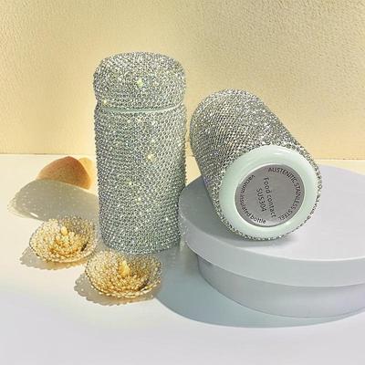 Mini-Thermosbecher - Strassbesetzt, Leichter Luxus, Tragbare Edelstahlflasche