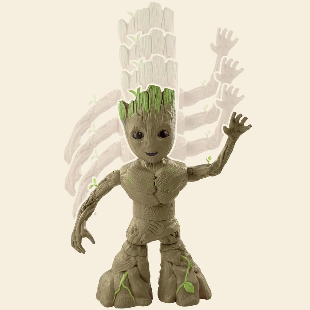 MARVEL I Am Groot Groove Glow Inch Interactive Action Music Superhero for Ages 4 and Up F8027 Authentic Product & Groot, 13.5 (34.3 Cm) Size, Figure,